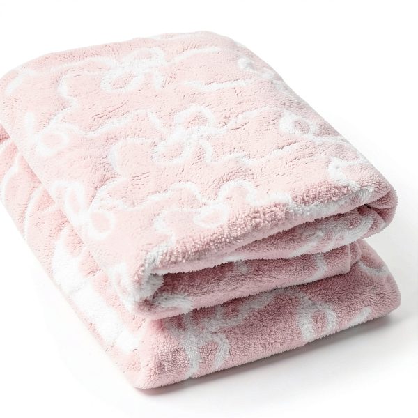 Luxape Pink Bow Throw Blanket Polyester Soft-7