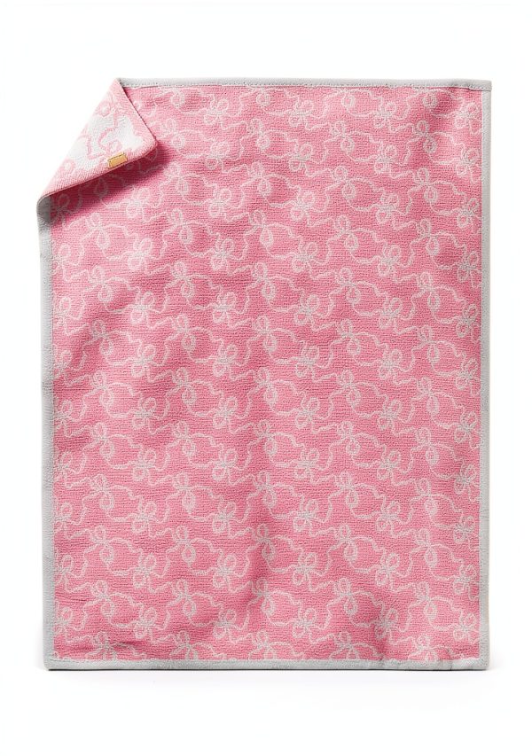 Luxape Pink Bow Throw Blanket Polyester Soft-0