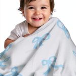 Luxape Throw Blanket Pink Bows Polyester-0